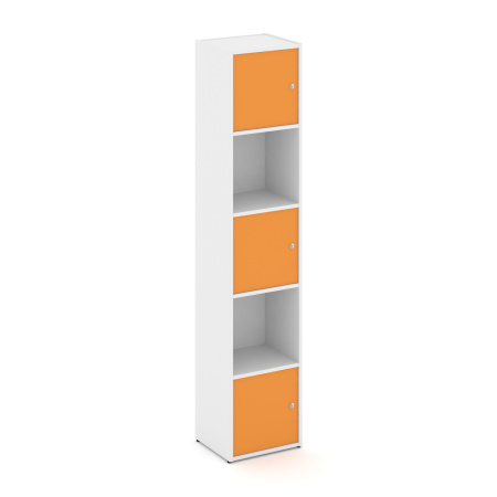 Стеллаж Locker Plus LK.K-007 408x350x1983 (Белый | Оранжевый)