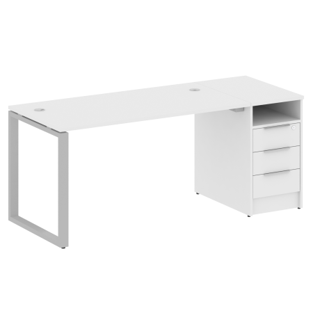 Рабочая станция Metal System Style БО.РС-СТП1.3 1812x720x750 (Белый/Серый металл)
