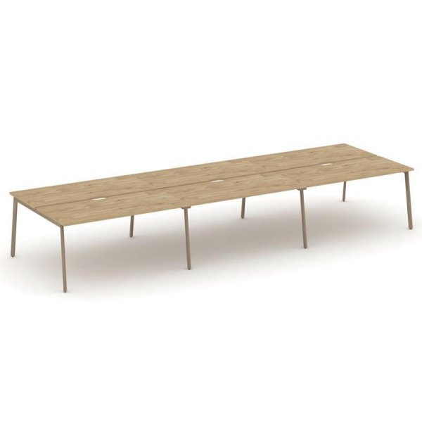 Рабочая станция 6 мест ES.D.RS-6.4-VP (4740х1500х750) (Тиквуд Светлый/Металл Латте) Рабочая станция 6 мест ES.D.RS-6.4-VP (4740х1500х750) (Тиквуд Светлый/Металл Латте)