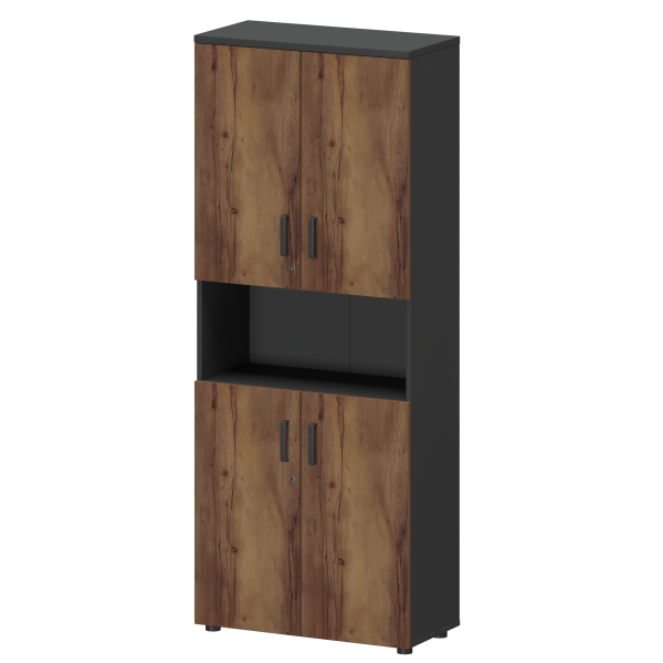 Шкаф Смарт СМШ-58Д4 Тип1 792x380x1990 (Графит/Таксония)