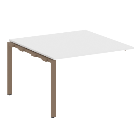 Проходной наборный элемент переговорного стола Metal System Style БП.ППРГ-2 1200x1235x750 (Белый/Мокко металл)