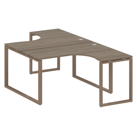 Рабочая станция криволинейная Metal System Style БО.РАС-СА-2.3 1400x2435x750 (Вяз/Мокко металл)