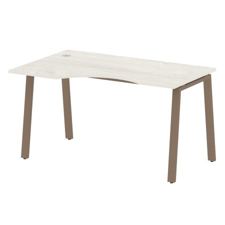 Стол криволинейный левый Metal System Style БА.СА-2 Л 1400x900x750 (Дуб Наварра/Мокко металл)