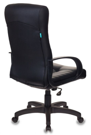 Кресло руководителя KB-10LITE черный эко.кожа крестов. пластик (Черный)