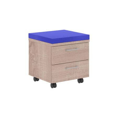 Тумба мобильная подушка синяя Xten XMC-2D + XMC-2D-3 465x450x504 (Дуб Сонома)