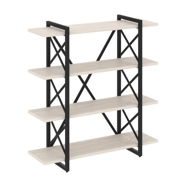 Стеллаж на регулируемых опорах-4 полки VR.L-MST.O-4.8V 1200x400x1280 (Денвер Светлый/Черный металл) Стеллаж на регулируемых опорах-4 полки VR.L-MST.O-4.8V 1200x400x1280 (Денвер Светлый/Черный металл)