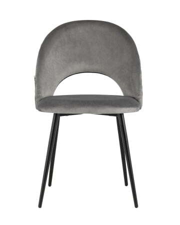Стул Меган NEW велюр с ромбами серый (Стул Меган серый)