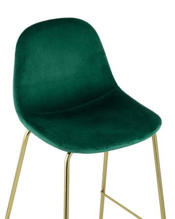 Стул барный Валенсия велюр зеленый золотые ножки (Стул барный Валенсия зеленый)