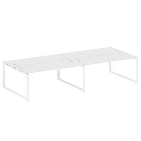 Рабочая станция Metal System Style БО.СМ-4.5 3600x1475x750 (Белый/Белый металл)