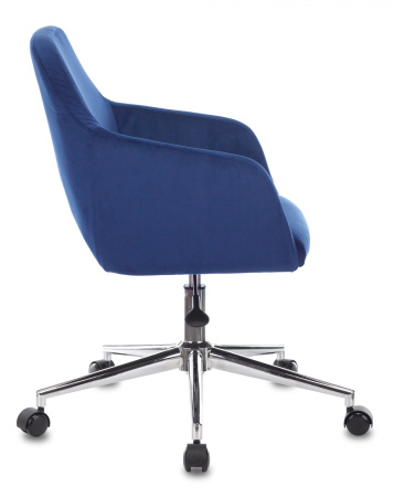 Кресло CH-380SL сапфировый Italia 17 крестов. металл хром (Синий) Кресло CH-380SL сапфировый Italia 17 крестов. металл хром (Синий)