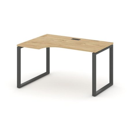 Стол рабочий эргономичный SN-6O.SPA-001(L) (1380х600/980х750) (Тиквуд Светлый/Металл Антрацит)