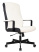Кресло руководителя DOMINUS белый/черный эко.кожа крестов. металл (Белый)