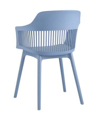 Стул Crocus с подушкой велюр голубой (Стул пластиковый Crocus голубой)