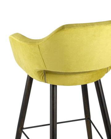 Стул барный Саймон велюр золотистый (Стул барный Саймон золотистый)