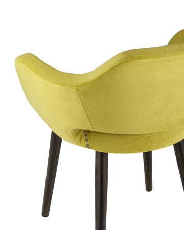 Стул с подлокотниками Саймон велюр золотистый (Стул Саймон золотистый)