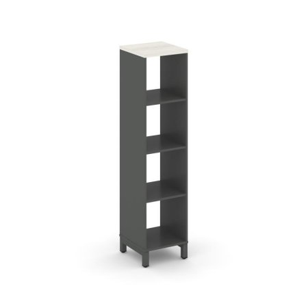 Каркас стеллажа 4 яруса SN.KS-410 (387х400х1615) (Антрацит/Дуб Наварра/Металл Антрацит)