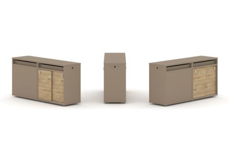 Тумба двойная + топ ES.NB.2T-3 (1500х410х750) (Латте/Тиквуд Светлый)