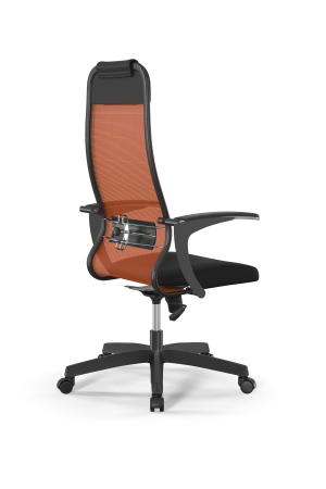 Кресло для руководителя Метта Sit 10 B1-111U - X2+UMF(X1) /Ub00/Wh00/U0mL-b(M09.B02.G15.W01) (Черный | Оранжевый)