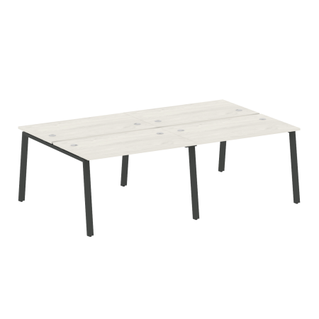 Рабочая станция на 4 рабочих места на А-образном м/к Metal System Style БА.СМ-4.2 2400x1475x750 (Дуб наварра/Антрацит металл)