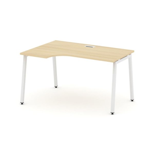 Стол рабочий эргономичный SN-4A.SPA-021(L) (1380х800/980х750) (Акация Лорка/Металл Белый)