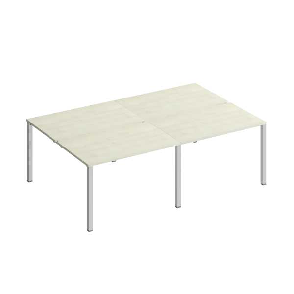 Рабочая станция на металлокаркасе КФ (4х140) Комфорт КФ К.1145-2 2800x1540x750 (Дуб шамони светлыйСерый)