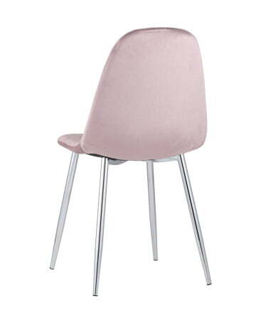Стул Валенсия велюр розовый хромированные ножки (Стул Валенсия розовый)