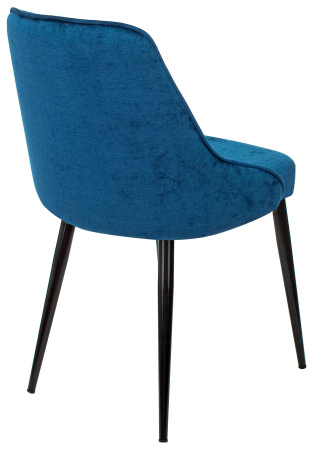 Стул для кухни KF-5 синий Velvet 29 металл черный на ножках (KF-5/VELV29) (Синий)