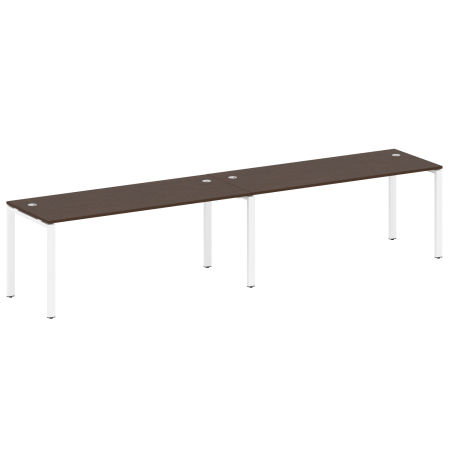 Рабочая станция на 2 раб.места Metal System Style БП.СМ-2.5 3600x720x750 (Венге Цаво/Белый металл)