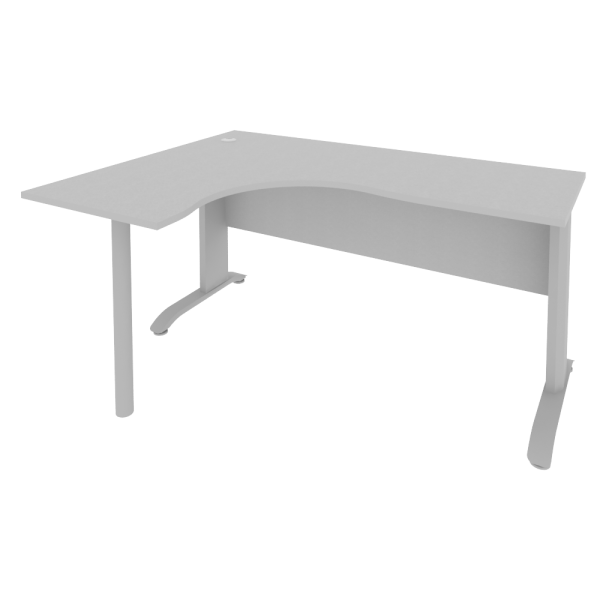 Стол криволинейный левый Riva ПЛ.СА-4 Л 1600x1200x750 (Серый/Металлик)