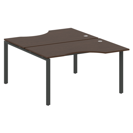 Рабочая станция криволинейная Metal System Style БП.РАС-СА-2.2 1400x1835x750 (Венге Цаво/Антрацит металл)