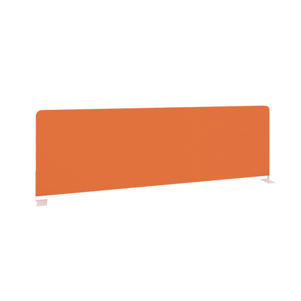 Экран тканевый боковой L1235мм Б.ТЭКР-123 1235x22x390 (Оранжевый/Белый металл)