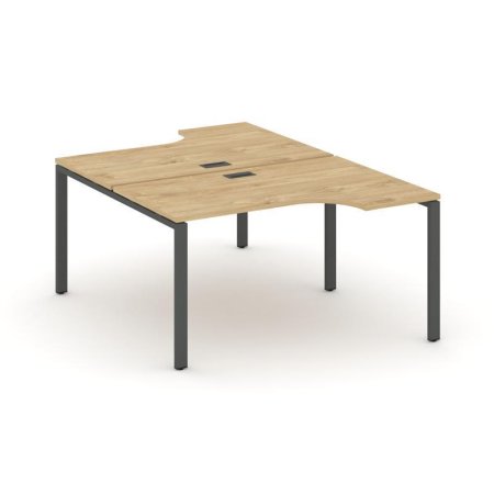 Рабочая станция эргономичная SN-6P.DRPA-001 (1380х1232/1992х750) (Тиквуд Светлый/Металл Антрацит)