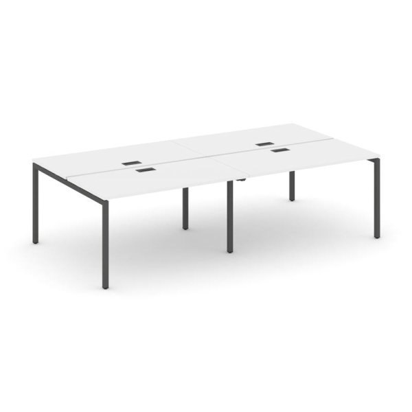 Рабочая станция 2-х сторонняя SN-4P.DRS-044 (3160х1432х750) (Белый/Металл Антрацит)