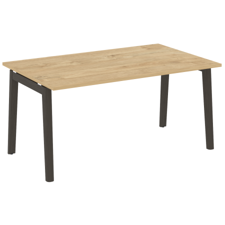 Стол переговорный на деревянных опорах Onix Wood OW.PRG-1.4 1580x980x750 (Тиквуд Светлый/Дуб Темный)