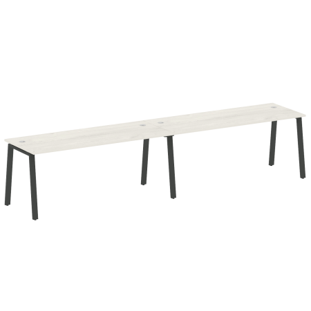 Рабочая станция на 2 рабочих места на А-образном м/к Metal System Style БА.СМ-2.5 3600x720x750 (Дуб наварра/Антрацит металл)