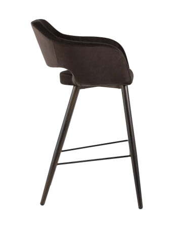 Стул барный Саймон велюр темно-коричневый (Стул барный Саймон темно-коричневый)
