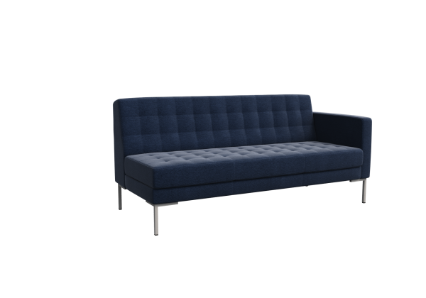 Секция с подлокотником трехместная FR-SP-03 (L) (Kardif 028/Металл Серый)