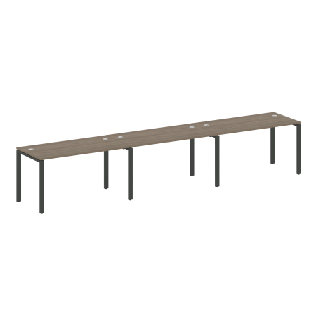 Рабочая станция на 3 раб. места Metal System Style БП.СМ-3.3 4200x720x750 (Вяз/Антрацит металл)