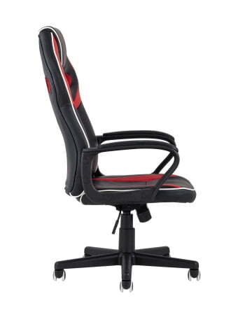Кресло игровое TopChairs Racer Lighti черное с красным (Геймерское кресло Racer Light черный, красный)