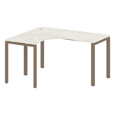 Стол криволинейный левый Metal System Style БП.СА-3 Л 1400x1200x750 (Дуб Наварра/Мокко металл)