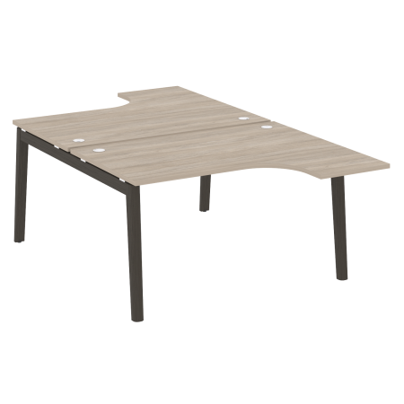 Рабочая станция на деревянных опорах Onix Wood OW.D.SA-3 1380x2395x750 (Дуб Аттик/Дуб Темный)