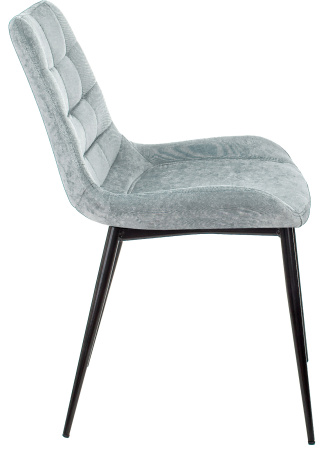 Стул для кухни KF-6_2 комплект 2шт серо-голубой Light 28 металл черный на ножках (KF-6/LT28_2) (Серо-голубой)