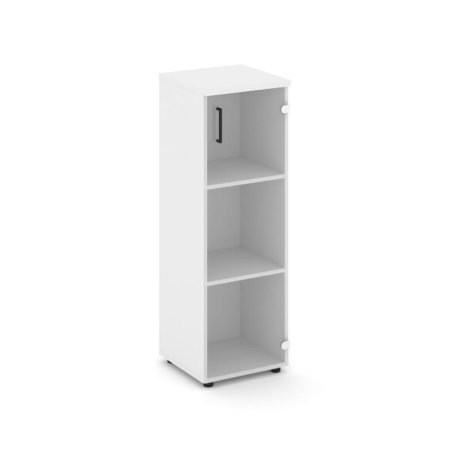 Шкаф средний узкий SN.STU.E-205(R) (400х400х1203) (Белый/Прозрачный)