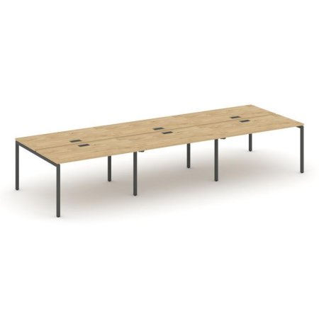 Рабочая станция 2-х сторонняя SN-4P.DRS-082 (3540х1632х750) (Тиквуд Светлый/Металл Антрацит)