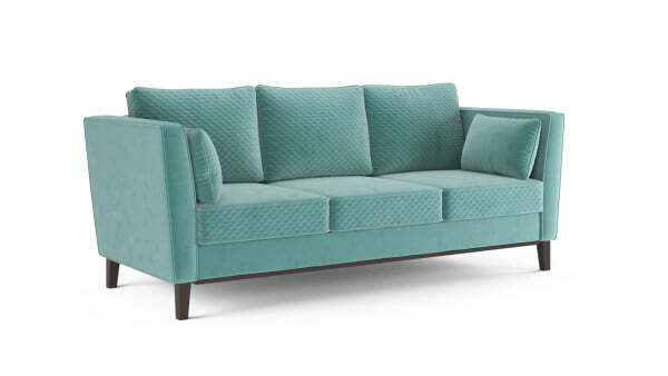 Диван 3-местный раскладной Neapole (2320x970x960) Аквамарин (Аквамарин)