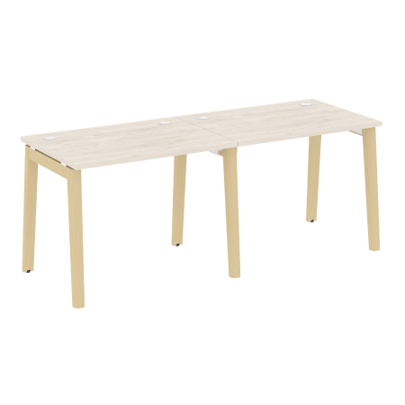 Рабочая станция на деревянных опорах Onix Wood OW.RS-2.1.7 1960x720x750 (Дуб Аризона/Дуб Светлый)