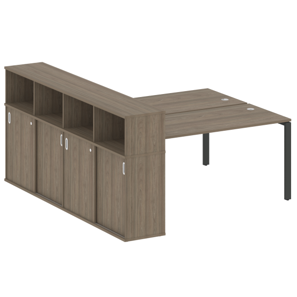 Рабочая станция с опорным шкафом-купе Metal System Style БП.РС-СШК-4.4 2010x2332x1098 (Вяз/Антрацит металл) Рабочая станция с опорным шкафом-купе Metal System Style БП.РС-СШК-4.4 2010x2332x1098 (Вяз/Антрацит металл)