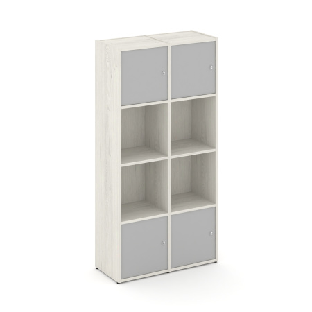 Стеллаж Locker Plus LK.K-005 798x350x1593 (Дуб Наварра | Серый)