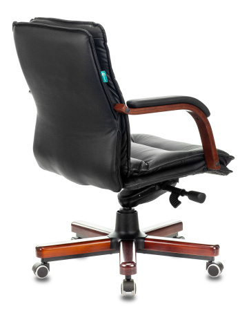 Кресло руководителя T-9927WALNUT-LOW черный кожа низк.спин. крестов. металл/дерево (Черный) Кресло руководителя T-9927WALNUT-LOW черный кожа низк.спин. крестов. металл/дерево (Черный)