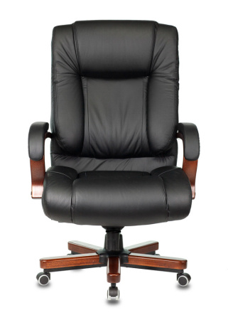 Кресло руководителя T-9925WALNUT черный кожа/кожзам крестов. металл/дерево (Черный) Кресло руководителя T-9925WALNUT черный кожа/кожзам крестов. металл/дерево (Черный)